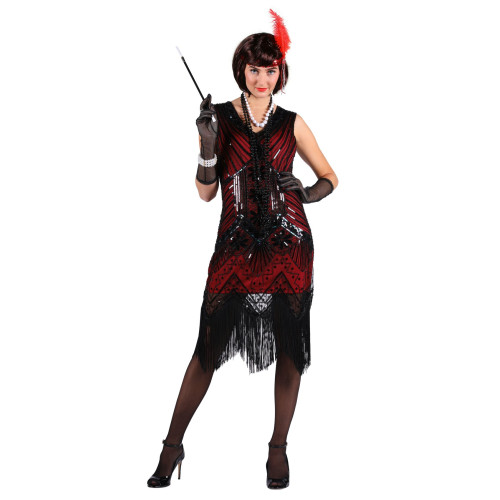 Location charleston Gatsby 1920 rouge longue pour femme chez Be Happy