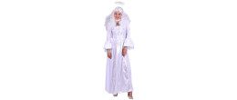 Location robe d'ange luxe longue couleur blanche pour adulte chez Be Happy
