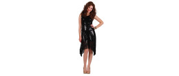 Location robe cabaret disco noire à paillettes pour adulte chez Be Happy