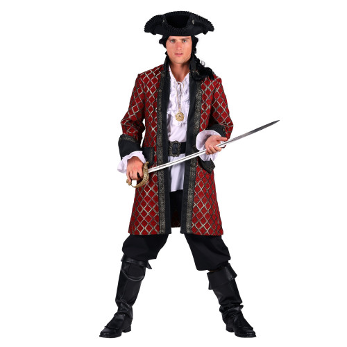 Veste marquis, corsaire rouge homme