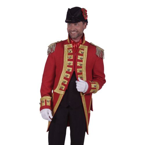 Veste empire homme, veste rouge monsieur loyal cirque homme chez Be Happy