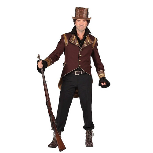 Veste marron steampunk, pirate homme