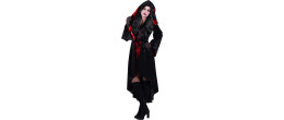 Location robe sorcière Glinda luxe noire et rouge pour adulte chez Be Happy