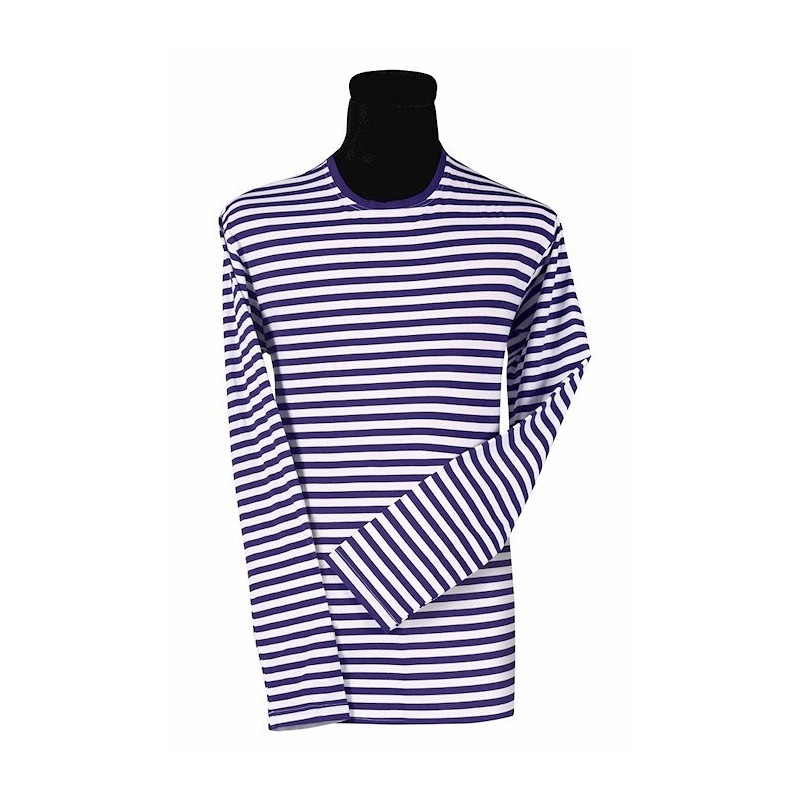 T-shirt à rayures bleu et blanc