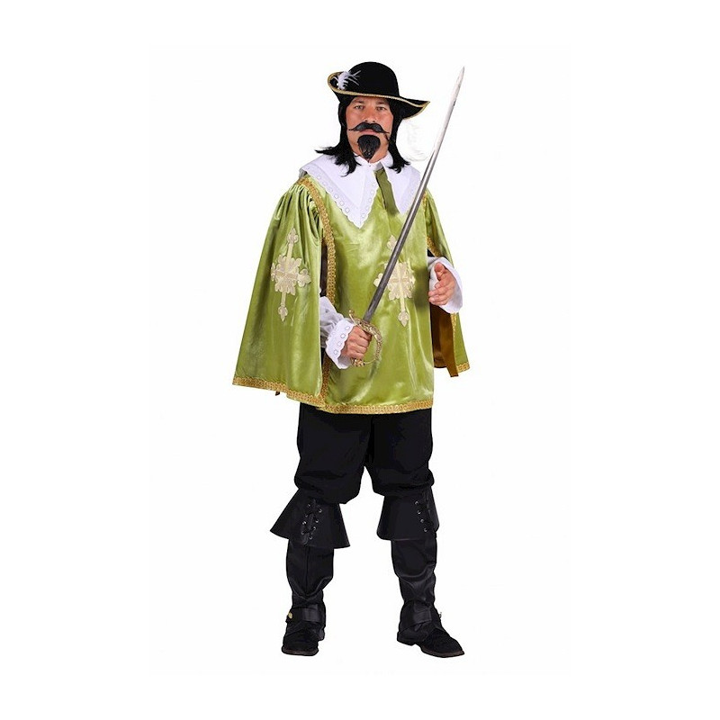 Location costume mousquetaire vert complet luxe pour adulte à Paris
