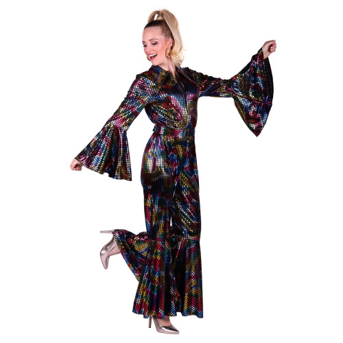 Location déguisement combinaison disco luxe couleur noire pour adulte chez Be Happy