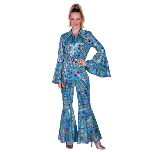 Location déguisement combinaison disco luxe couleur bleue turquoise pour adulte chez Be Happy