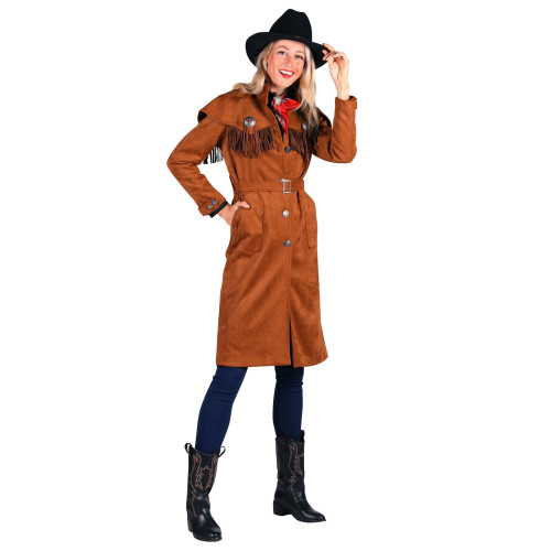 Location veste de cowgirl western couleur marron daims pour femme chez Be Happy