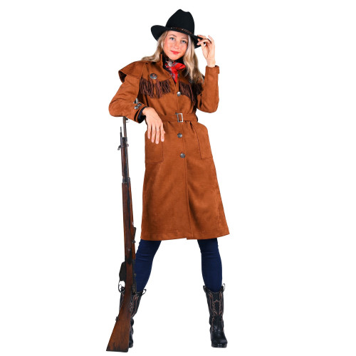 Location veste de cowgirl western couleur marron daims pour femme chez Be Happy