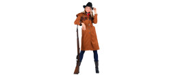 Location veste de cowgirl western couleur marron daims pour femme chez Be Happy