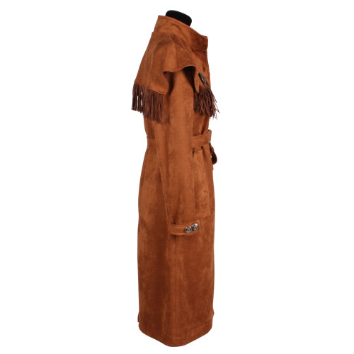 Location veste de cowgirl western couleur marron daims pour femme chez Be Happy