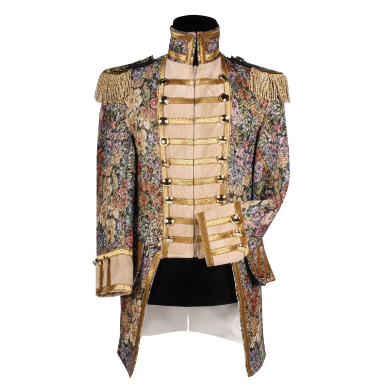 Location veste empire napoléonien fleuris luxe pour homme avec épaulettes chez Be Happy