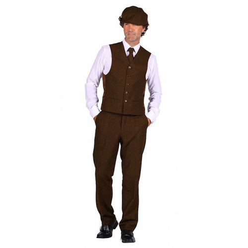 Location costume 1930 homme Peaky Blinders luxe marron brun pour homme chez Be Happy à Paris