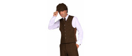 Location costume 1930 homme Peaky Blinders luxe marron brun pour homme chez Be Happy à Paris