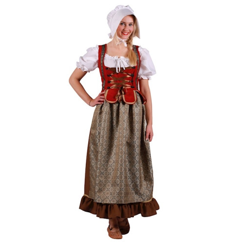 Location robe de paysanne médiévale femme bordeaux luxe chez Be Happy