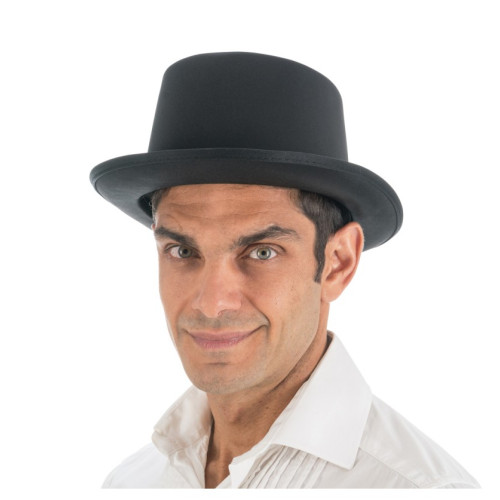 Chapeau haut de forme noir ajustable