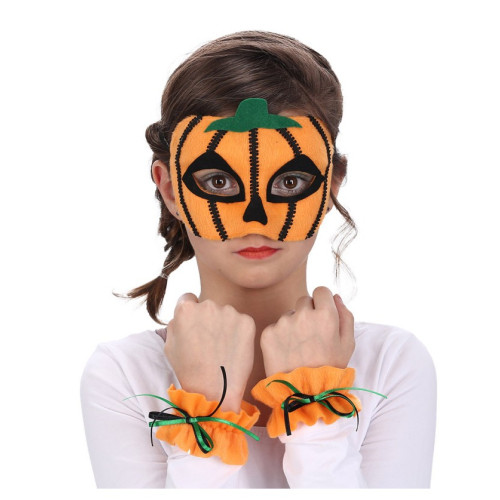Masque citrouille & manchettes
