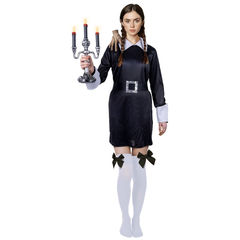 Robe écolière Mercredi Addams sexy pour adulte en vente.