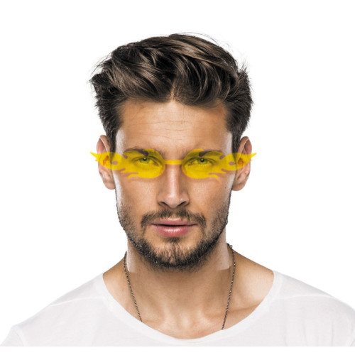 Lunettes flamme jaune