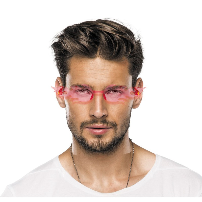 Lunettes flamme rose