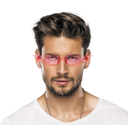 Lunettes flamme rose
