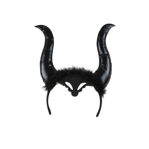 Serre tête maléfique cornes noire 2