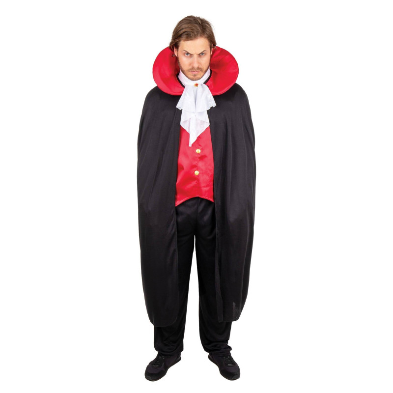 Déguisement halloween vampire Vlad noir et rouge pour adulte en vente chez Be Happy Paris