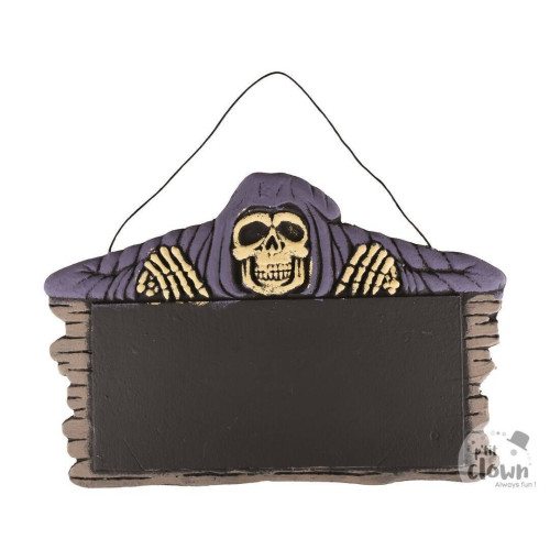 Ardoise squelette halloween luxe de 56cm en vente pour décoration chez Be Happy à Paris