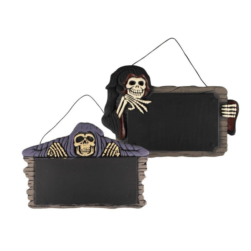 Ardoise squelette halloween luxe de 56cm en vente pour décoration chez Be Happy à Paris