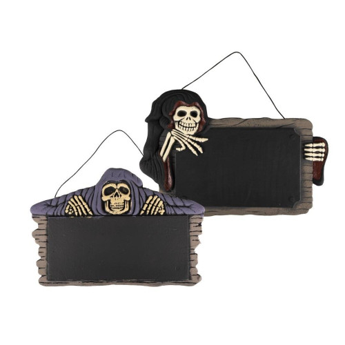 Ardoise squelette halloween luxe de 56cm en vente pour décoration chez Be Happy à Paris