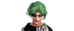 Perruque joker clown couleur verte pour adulte en vente chez Be Happy.