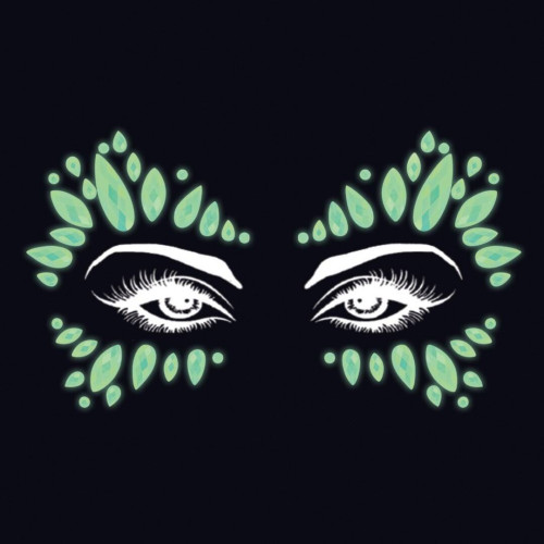 Strass visage phosphorescent