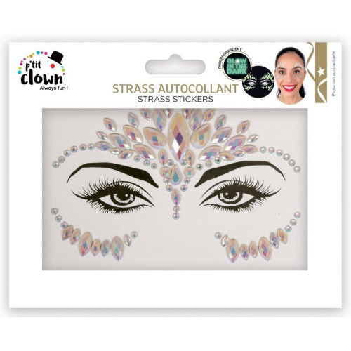 Strass visage phosphorescent