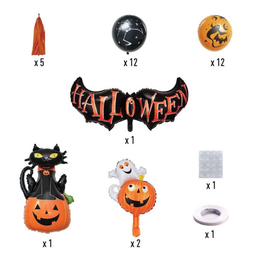 Kit déco 28 ballons Halloween guirlande