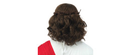 Perruque Jésus avec barbe et couronne épines pour adulte en vente à Be Happy Paris