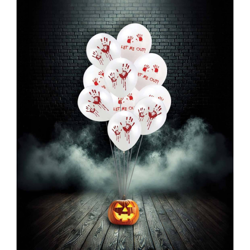 10 ballons halloween sanglants