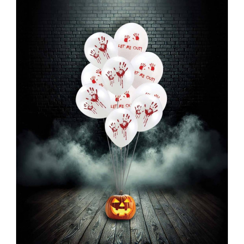 10 ballons halloween sanglants