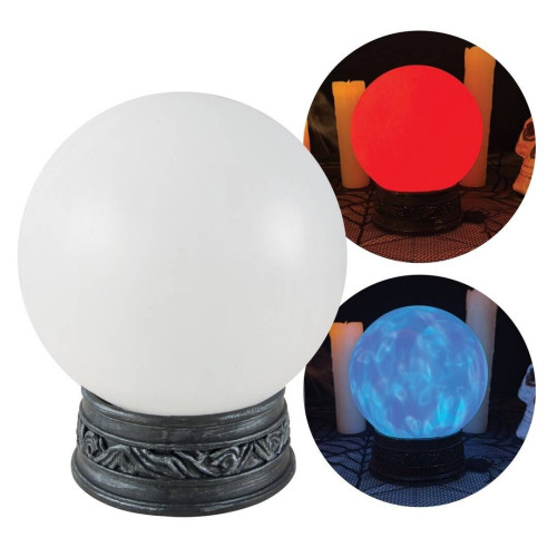 Boule de cristal sonore et lumineuse de Ø18cm pour décoration voyante, halloween, mystique en vente à Be Happy