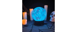 Boule de cristal sonore et lumineuse de Ø18cm pour décoration voyante, halloween, mystique en vente à Be Happy