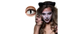 Lentilles oeil de chat blanc pour déguisement en vente chez Be Happy à Paris