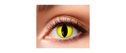 Paire de lentilles de contact œil de chat, serpent, reptiles jaune en vente