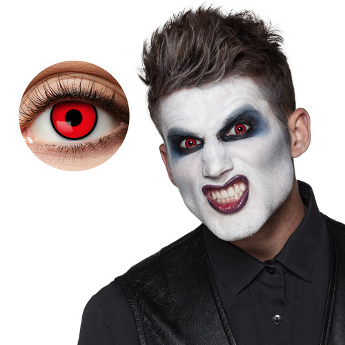 Paire de lentilles de contact Manson couleur rouge en vente