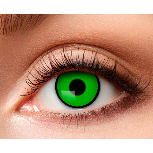 Paire de lentilles de contact Chapelier fou couleur vert