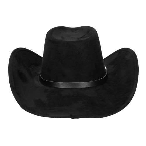 Chapeau de cowboy Branco noir luxe pour adulte en vente chez Be Happy, boutique déguisement cowboy luxe