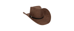 Chapeau de cowboy Branco marron luxe pour adulte en vente chez Be Happy, boutique déguisement cowboy luxe