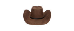 Chapeau de cowboy Branco marron luxe pour adulte en vente chez Be Happy, boutique déguisement cowboy luxe