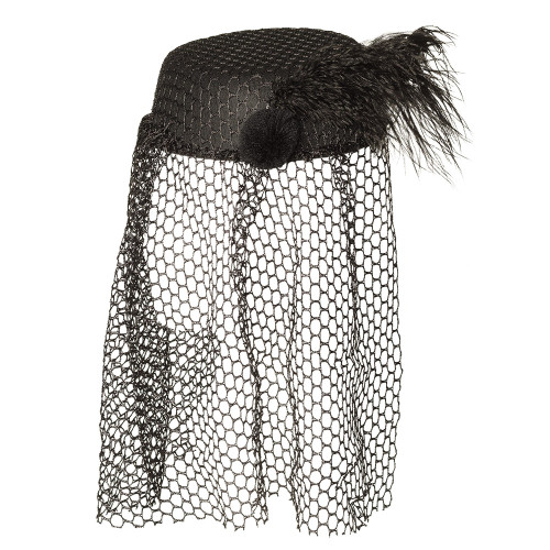 Chapeau black widow avec voile
