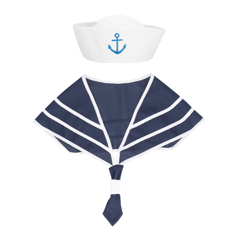 Set de marin, matelot avec chapeau et col pour adulte en vente chez Be Happy à Paris et en ligne.