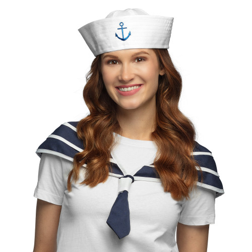 Set de marin, matelot avec chapeau et col pour adulte en vente chez Be Happy à Paris et en ligne.