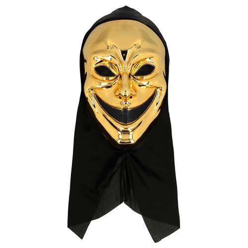Masque doré brillant crazy killer pour adulte en vente chez Be Happy à Paris.